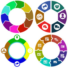 Business infographics. Set of pie chart	
