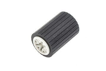 Rubber roller for industry isolated on white background