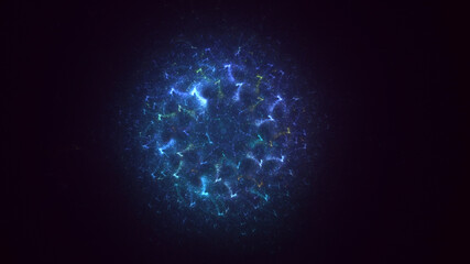 3D rendering abstract circle light background