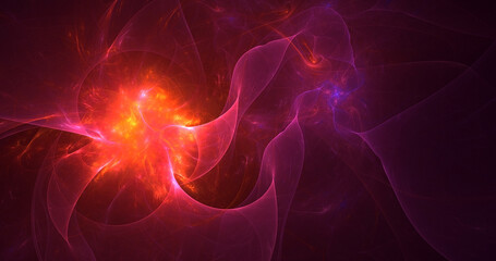 Fototapeta premium 3D rendering abstract multicolor fractal light background