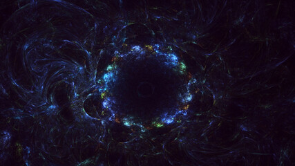 3D rendering abstract circle light background