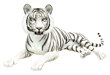 Fototapeta premium 3D White tiger