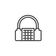 Security padlock line icon