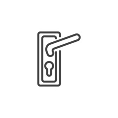 Doorknob handle line icon