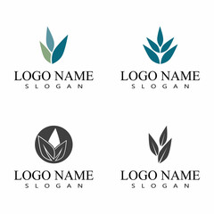 Leaf icon Vector Illustration design Logo template