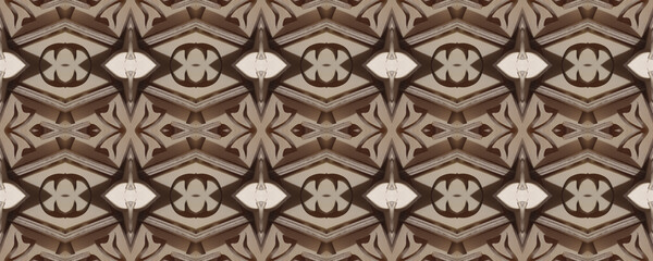 Ethnic seamless pattern. Seamless ornament. Patterned background. Lace pattern. Textured seamless pattern. Vintage ornament. Brown and beige