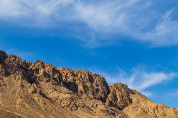 landscape with blue sky and clouds