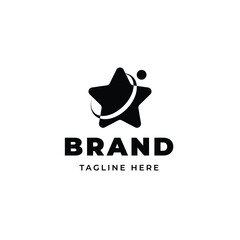 Star logo for company. Logo design business agency. Rising logo.