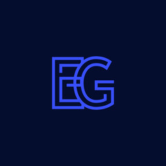 Professional Innovative Initial EG logo. Minimal elegant Monogram. Premium Business Artistic Alphabet symbol and sign