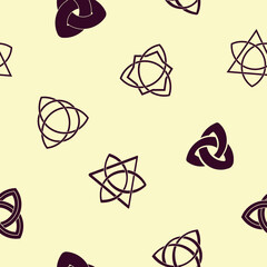 Seamless pattern with Ancient sign Triquetra for your project