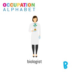 Vector Illustration of alphabet occupation with B letter. Suitable for Education purposes.