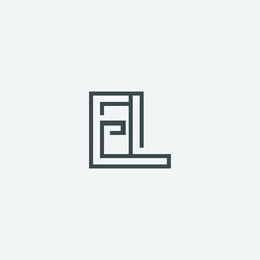 Professional Innovative Initial EL logo. Minimal elegant Monogram. Premium Business Artistic Alphabet symbol and sign