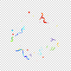 ribbon serpentine tinsel red spiral color curly