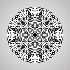 Circular pattern mandala art decoration elements