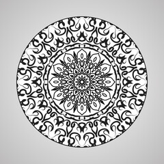 Circular pattern mandala art decoration elements
