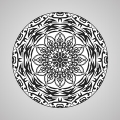 Circular pattern mandala art decoration elements