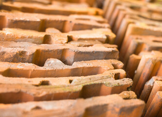 Orange roof tiles.