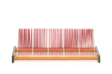 Rack of Records on white background