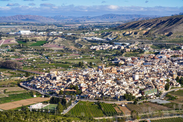 Fototapeta na wymiar Cross at La Virgen del Buen Suceso Sanctuary in Cieza in Murcia region, Spain