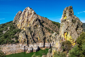 Landscape view of Monfrague National Park. Caceres, Extremadura, Spain