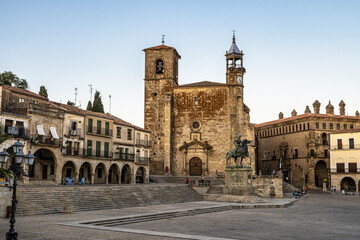 San Martin Church at the Plaza Mayor, Main Square of Trujillo. Spain. © rudiernst