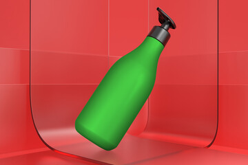 Pump Shampoo on Glass