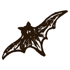 Icon in hand draw style. Drawing with wax crayons, children's creativity