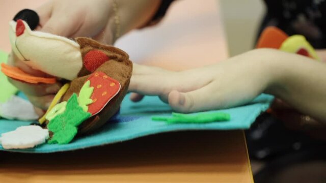 Educational game of a child with cerebral palsy