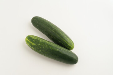 Fresh and healthy cucumbers, close up.