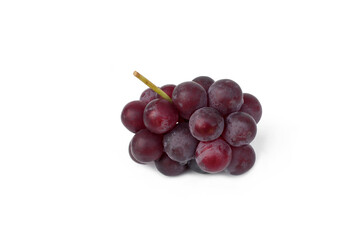 Red grape isolated on white background.