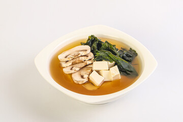 Japanese traditional miso soup with tofu