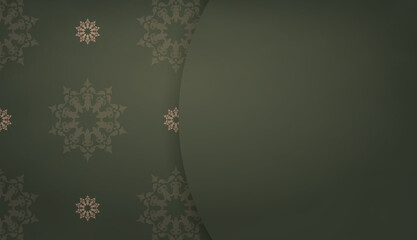 Green background with indian brown pattern and text space