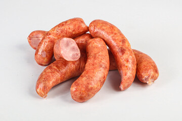 Natural meat sausages with minced meat