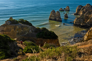 Dona Ana beach at Lagos, Algarve, Portugal