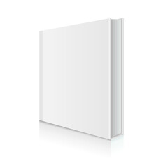 Blank book cover isolated on a white background