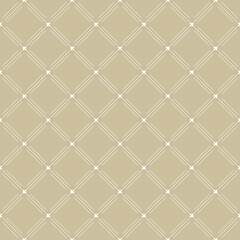 Fototapeta premium Geometric dotted vector pattern. Seamless abstract beige and white modern texture for wallpapers and backgrounds