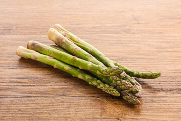 Raw ripe green fresh asparagus