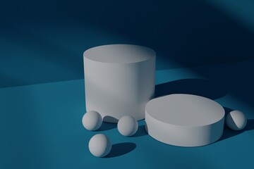 empty 3d podium display for product stand background