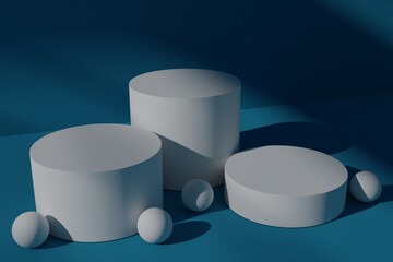 empty 3d podium display for product stand