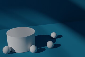 empty 3d render podium display for product stand background