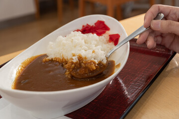 シンプルなカレーライス