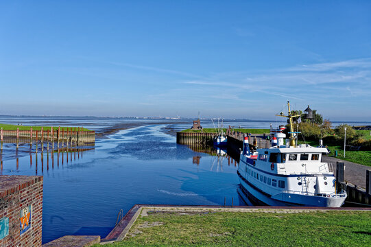 Le port de Dangast, Varel, Basse-Saxe, Allemagne