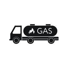 Gas truck flat icon.