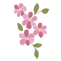 Vector illustration of blooming cherry