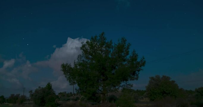 timelapse video of long exposure traffic and clouds at night