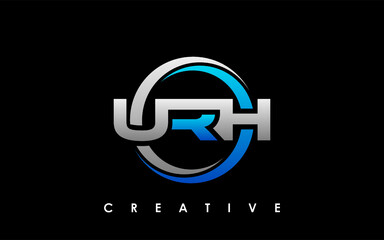 URH Letter Initial Logo Design Template Vector Illustration
