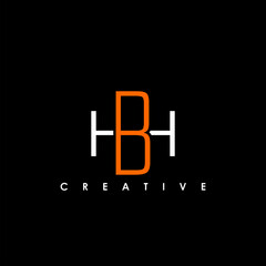 BH, HB Letter Initial Logo Design Template Vector Illustration