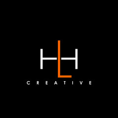 LH, HL Letter Initial Logo Design Template Vector Illustration