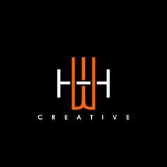 HW, WH Letter Initial Logo Design Template Vector Illustration
