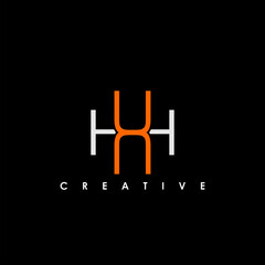 XH, HX Letter Initial Logo Design Template Vector Illustration